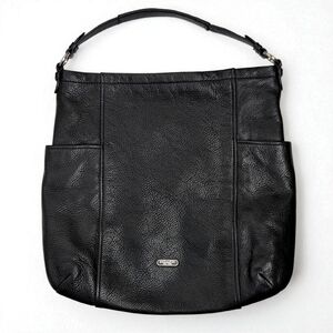 Coach Park F31323 Black Pebbled Leather Hobo Shoulder Bag Authentic